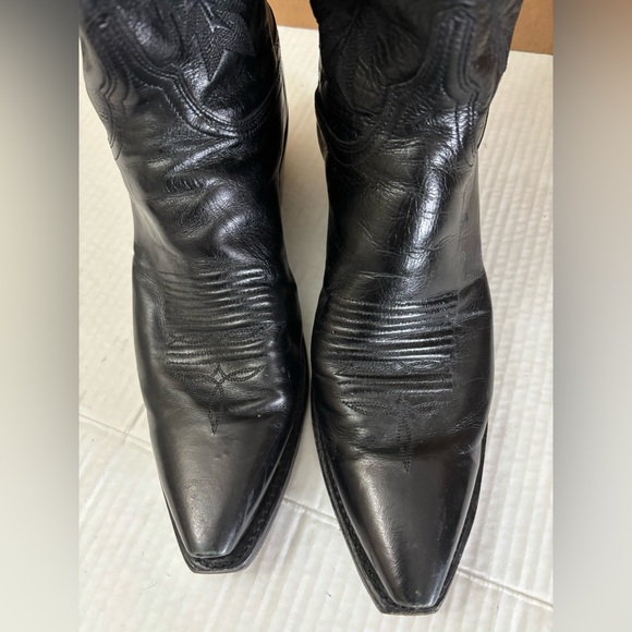 Lucchese Women’s Size 8.5 C Black Buffalo Cowboy Boot N4501 54 - Picture 13 of 15